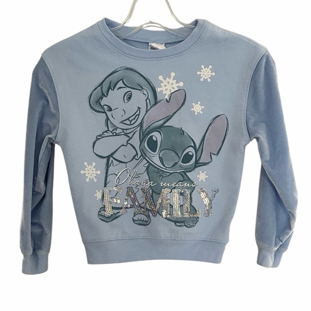 Disney Girl’s Crewneck Sweatshirt With Sequins - Size XS (4-5) - Pre-Loved